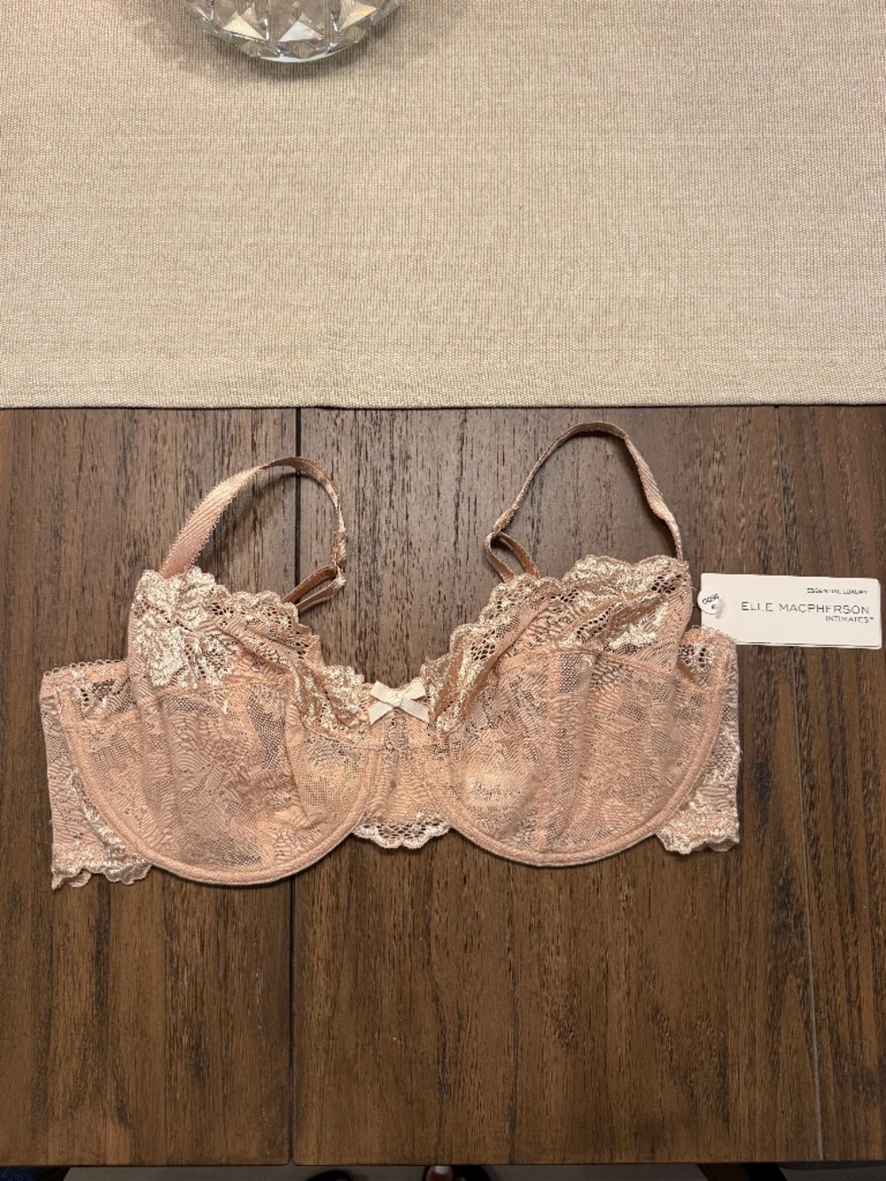 Brand New ELLE MACPHERSON Beige Lace Underwire Bra - Beige Size 36DD